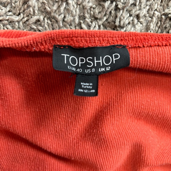 TOPSHOP Orange Overall Dress - Picture 3 of 3